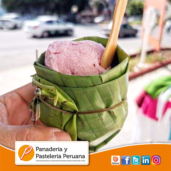 Deliciosos helados servidos en hojas de plÃ¡tano